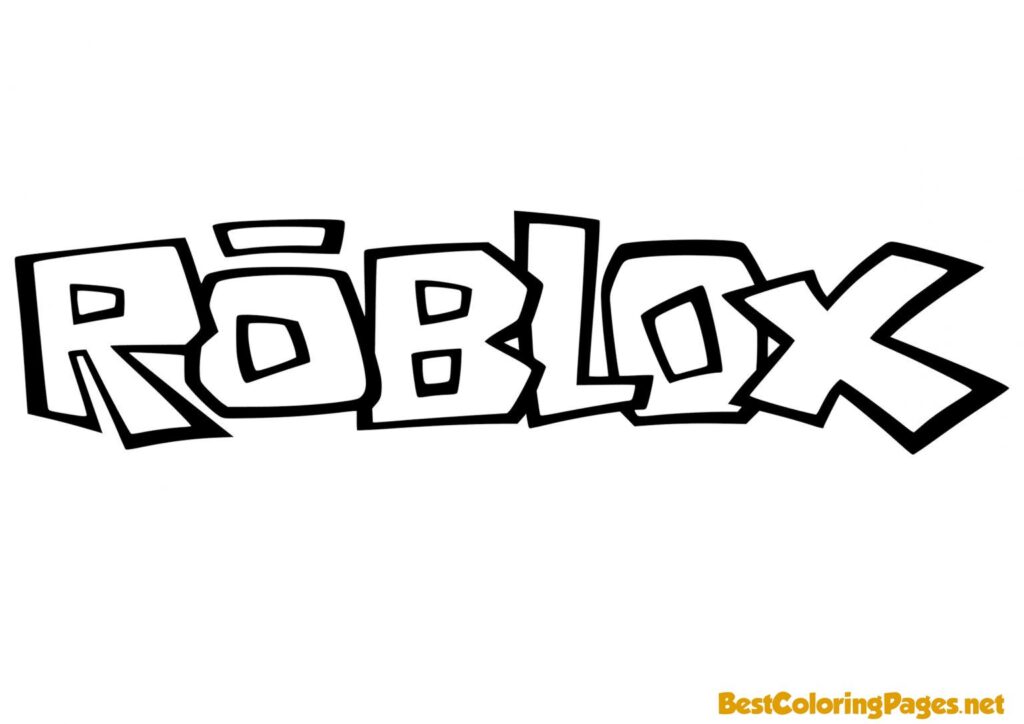 Roblox logo coloring page