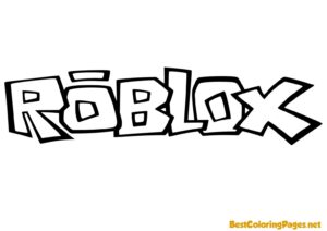 Roblox logo coloring page