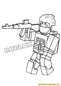 Roblox soldier coloring pages