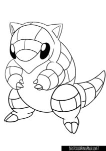 Sandshrew coloring pages