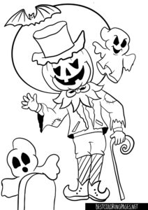 Scarecrow halloween Coloring Sheet