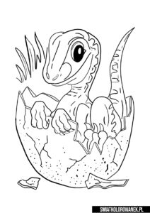 Small Dinosaur colouring page