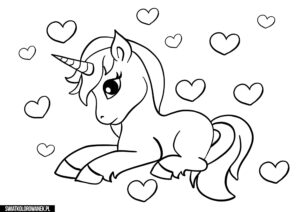 Small Unicorn Coloring Pages