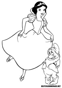 Princess coloring pages. Snow White Disney Princess Coloring Page