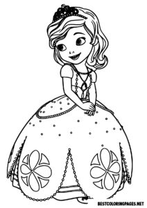 Princesses coloring pages. Sofia the First coloring pages