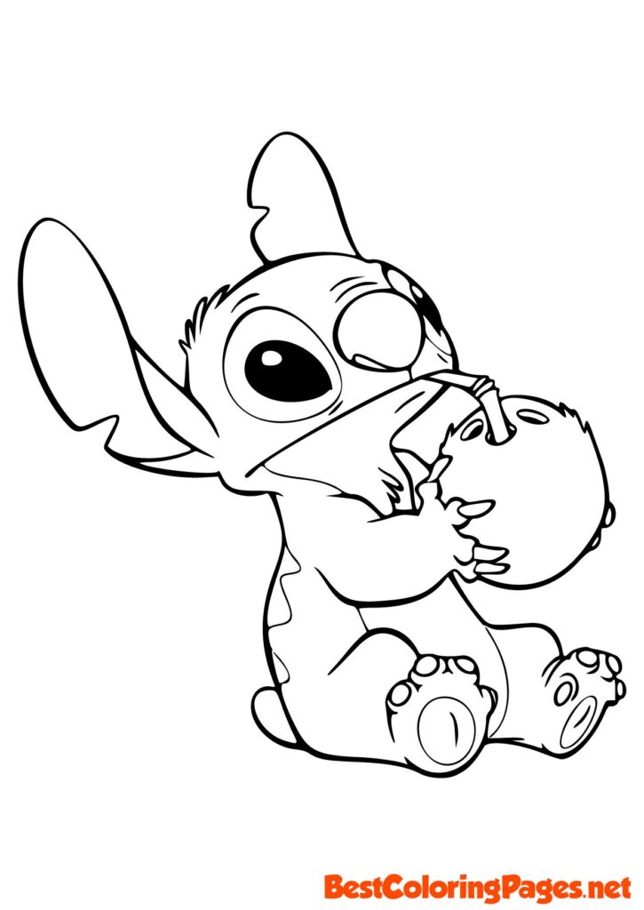 Stitch coloring page