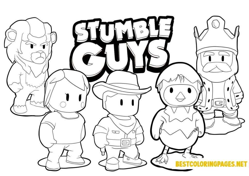 Stumble Guys Coloring Pages free printable