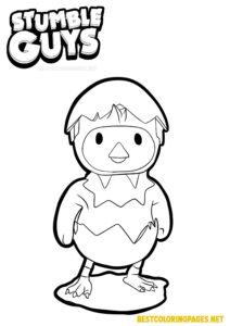 Stumble Guys Hatchling Coloring Page