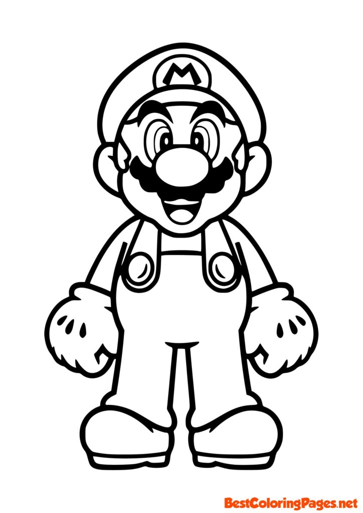 Super Mario Bros Coloring Page