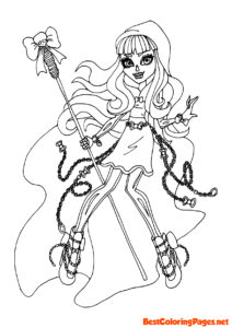 The Monster High Draculaura coloring page
