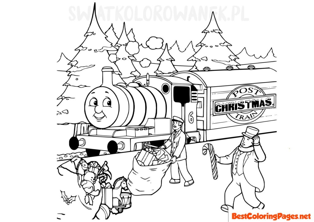 Thomas and friends Colouring page