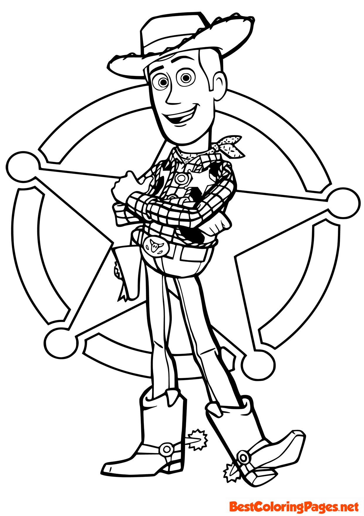 toy story coloring page woody