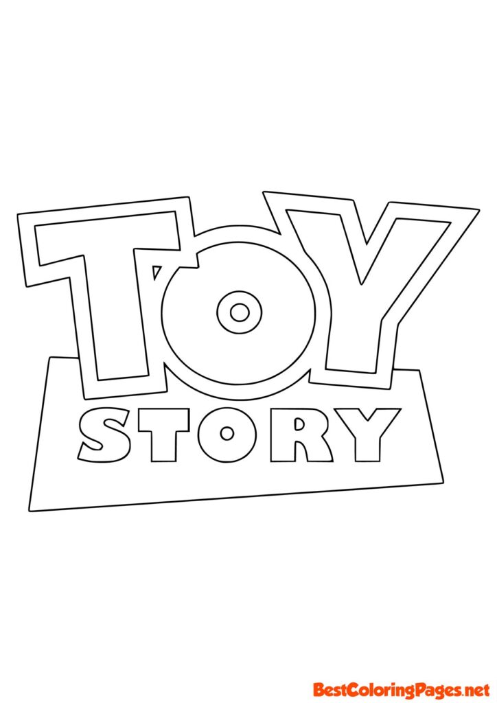 Toy Story logo coloring pages