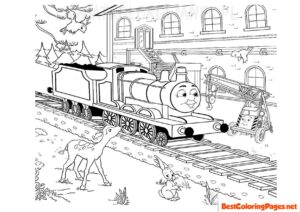 Train Thomas and Friends Coloring Pages