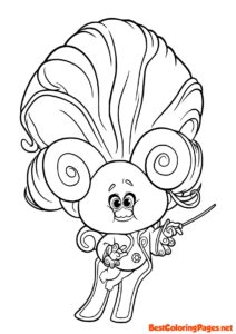 Trolls Coloring Page for kids