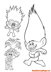 Trolls Coloring Sheet