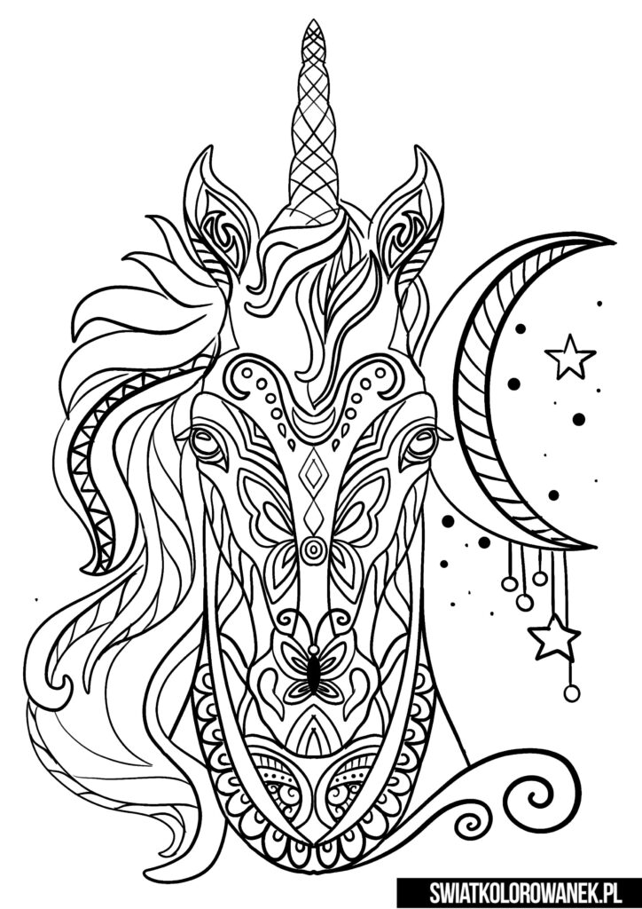 Unicorn Coloring Pages adult