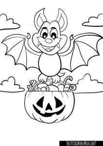 Vampire Bat Coloring Pages Halloween