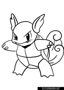 Wartortle Pokemon download free coloring page