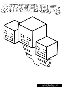 Witcher Minecraft Coloring Page