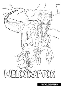 coloring pages Velociraptor