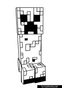 Creeper from Minecraft coloring sheet