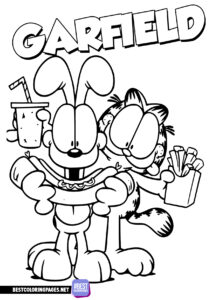 Garfield coloring pages for kids