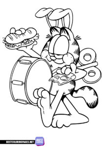 Garfield printable coloring page