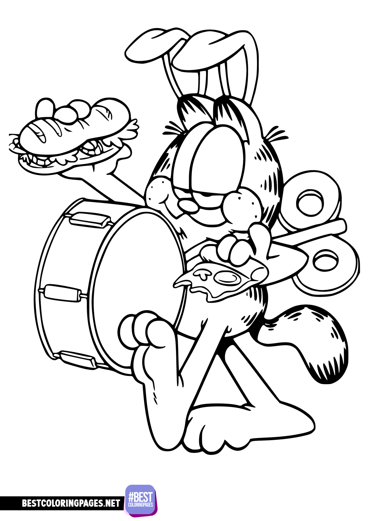 Garfield printable coloring page Free printable coloring pages Garfield printable coloring page Free printable coloring pages
