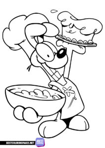 Odie coloring page