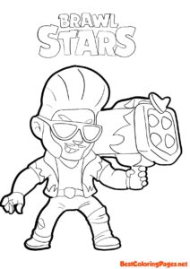 BROCK BRAWL STARS coloring page