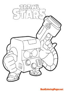 Brawl Stars 8-bit coloring page
