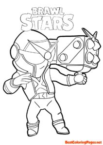 Brawl Stars Brock Super Ranger coloring page