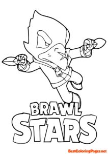 Brawl Stars Crow coloring page