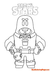 Brawl Stars Grom coloring page