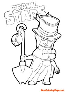 Brawl Stars Mortis coloring page