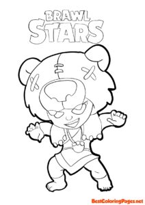 Brawl Stars Nita coloring page