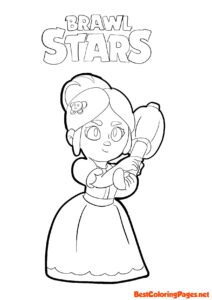 Brawl Stars Piper coloring page