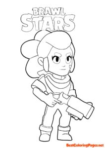Brawl Stars Shelly coloring page