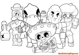 Brawl Stars free printable coloring pages