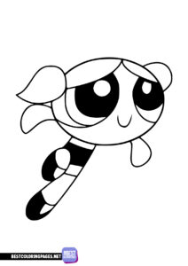 Bubbles Powerpuff girls coloring page