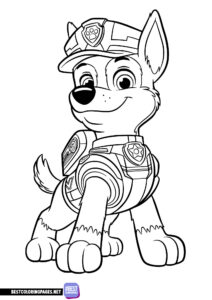 Chase from Paw Patrol coloring pages