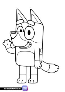 Colouring page Bluey - Bandit