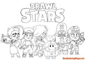 Free printable Brawl Stars coloring page