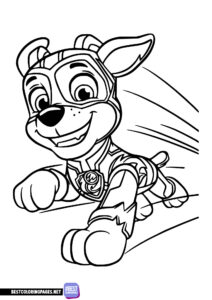 Free printable Chase PAW Patrol coloring page