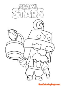 Gale Coloring Page Brawl Stars