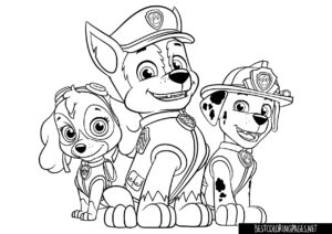 Marshall Chase i Skye coloring pages