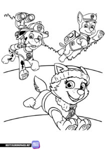 PAW Patrol coloring page for kids to print