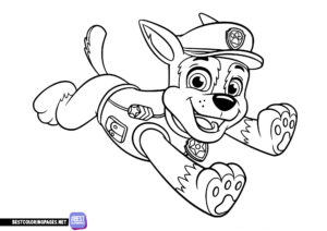 PAW Patrol's Chase coloring page