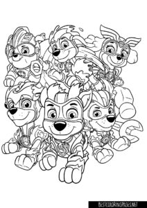 PAW Patrol's Mighty Pups coloring page